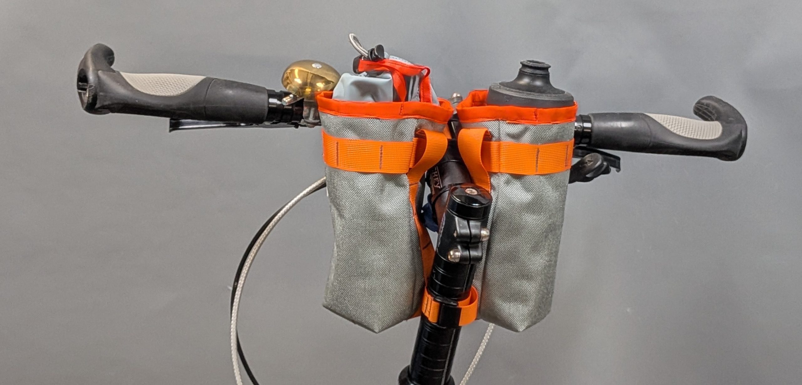 Dual Snack Sacks on handlebars